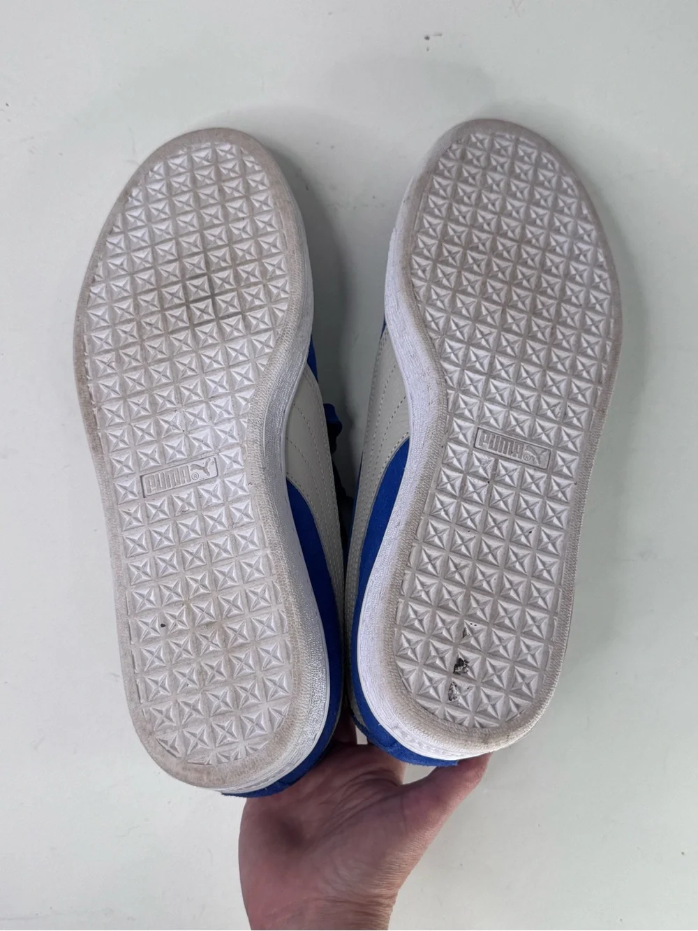 Puma Men’s Royal Blue Suede Sneakers with Cream Formstripe